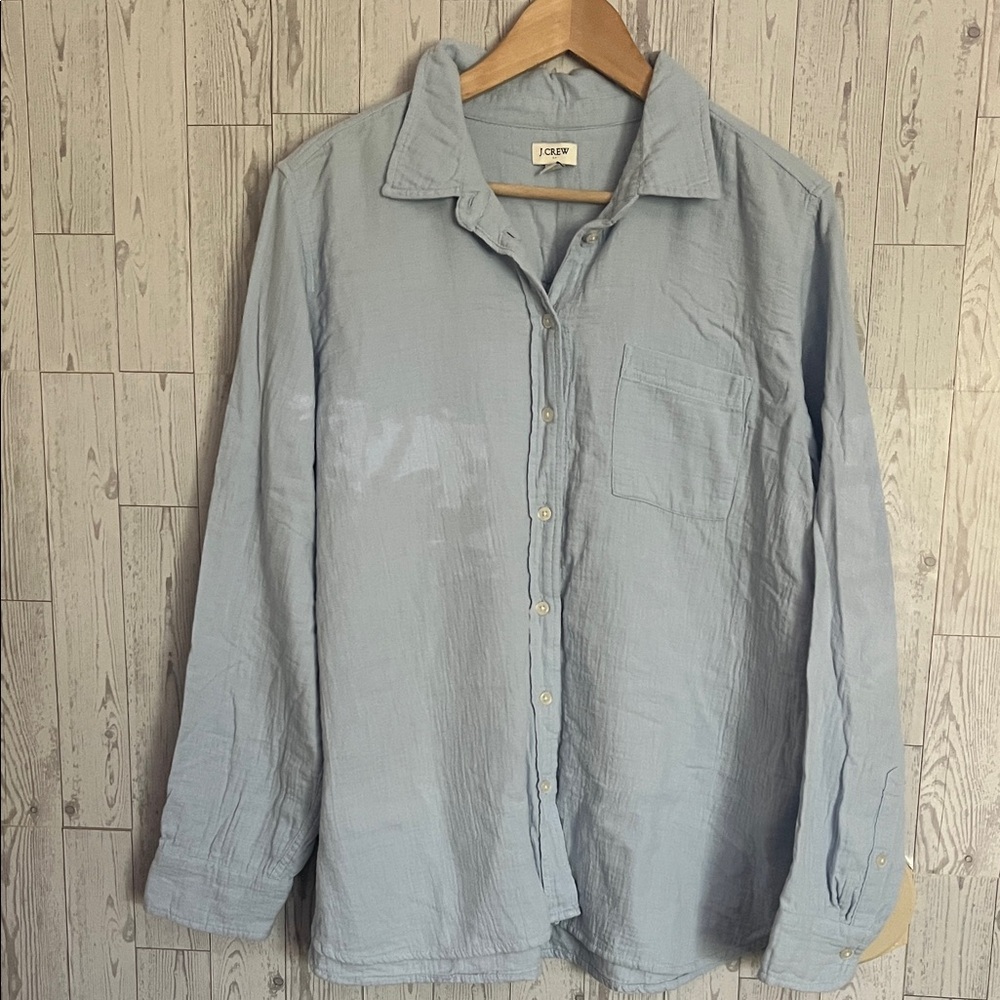 J. Crew Pale Blue Relaxed Button-Down Shirt